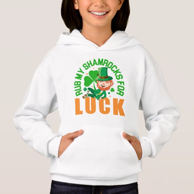 Rub My Shamrocks For Luck  Funny St Patrick's Day (Front)
