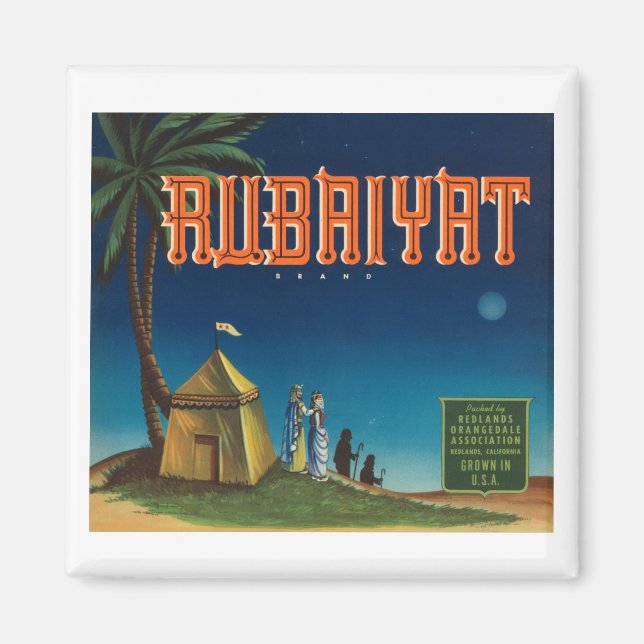 Rubaiyat Vintage Crate label Magnet (Front)