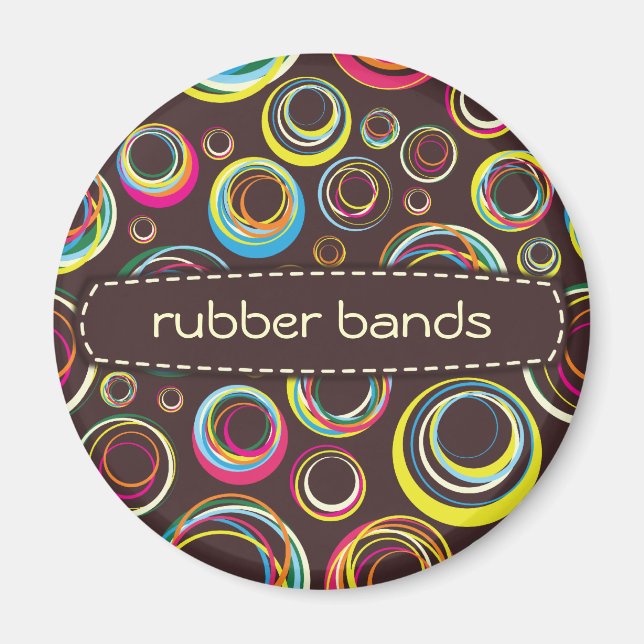 rubber bands - brown magnet (Front)