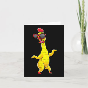 Rubber Chicken Dancing Party Funny Kids Men Women Card