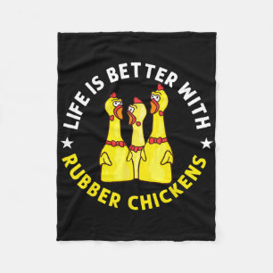 Rubber Chicken Game Funny Animals Toy Fleece Blanket