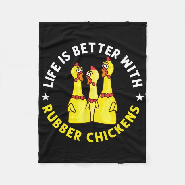 Rubber Chicken Game Funny Animals Toy  Fleece Blanket (Front)