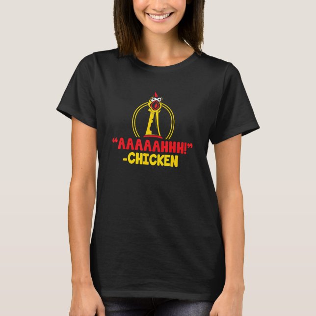 Rubber Chicken Screaming Rubber Chicken Funny Chic T-Shirt (Front)