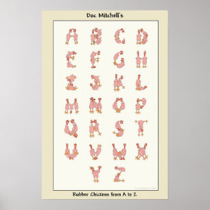 Rubber Chickens from A to Z Poster