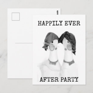 Rubber Chickens Happily Ever After Party Postcard