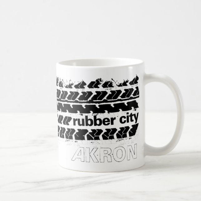 Rubber City Tire Tread Coffee Mug (Right)