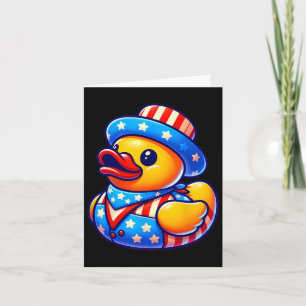 Rubber Duck 4th Of July Independence Day Men Women Card