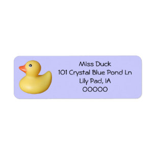 Rubber Duck Address Labels