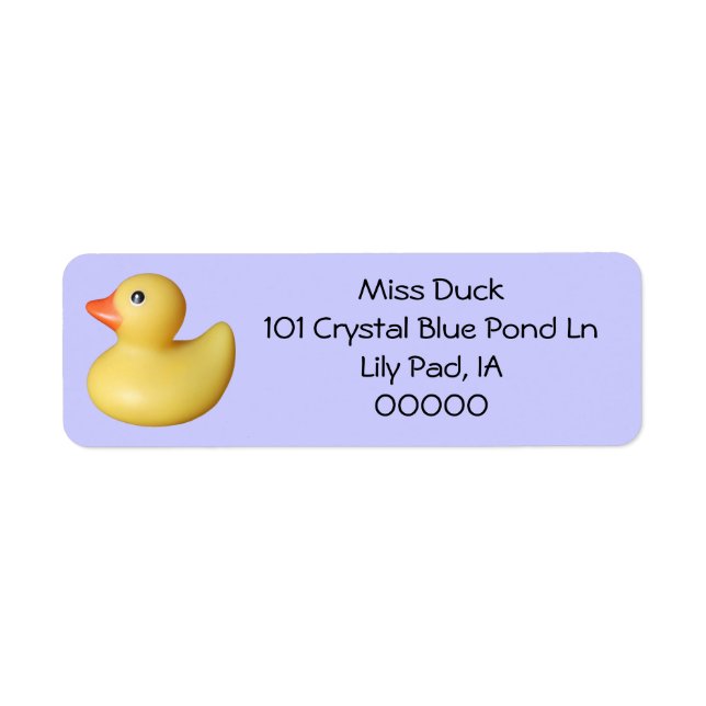 Rubber Duck Address Labels (Front)