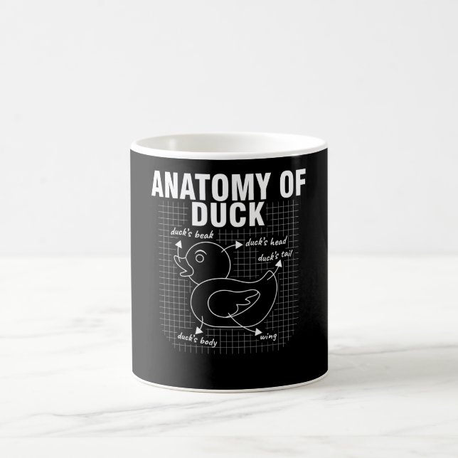 Rubber Duck Anatomy Coffee Mug (Center)