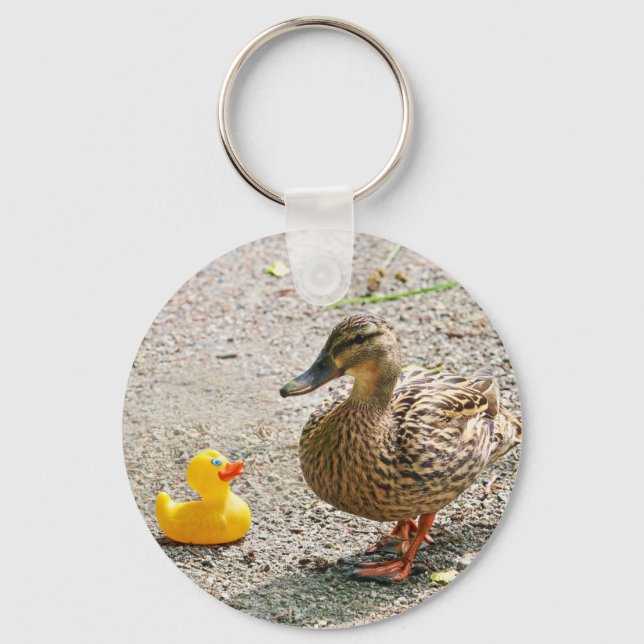 Rubber Duck and Mother Duck Key Ring (Front)