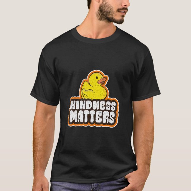 Rubber Duck Anti Bullying Rainbow Kindness Matters T-Shirt (Front)