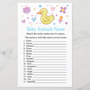 Rubber duck Baby Animals Name Game