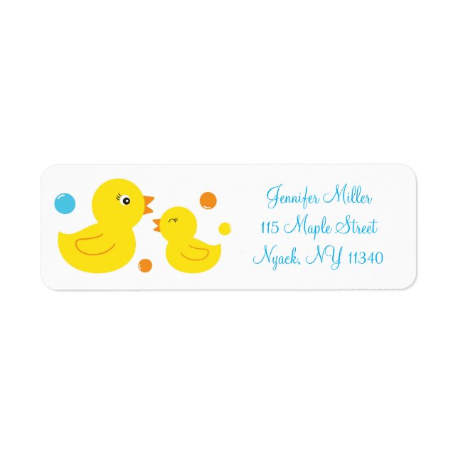 Rubber Duck Baby Shower Address (Front)