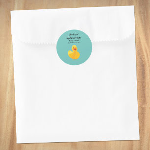 Rubber Duck Baby Shower Classic Round Sticker