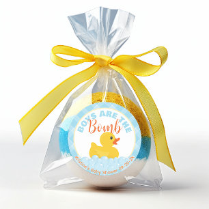 Rubber Duck Baby Shower Favour Sticker – Bath Bomb