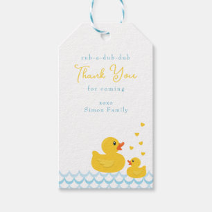 Rubber Duck Baby Shower Favour Tag   Cute Thank Yo