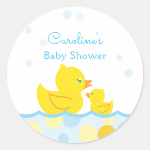 Rubber Duck Baby Shower Favours Classic Round Sticker