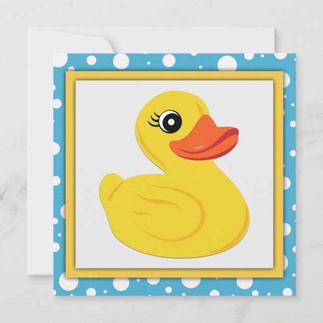 Rubber Duck Baby Shower Invitation (Front)