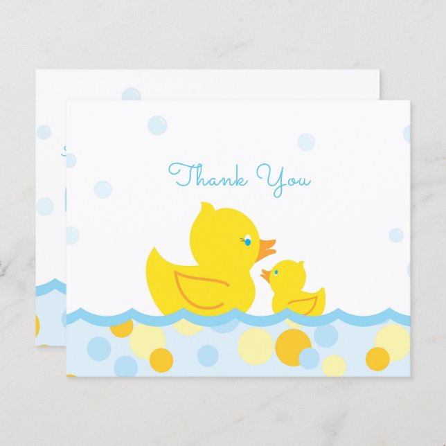 Rubber Duck Baby Shower Thank You (Front/Back)