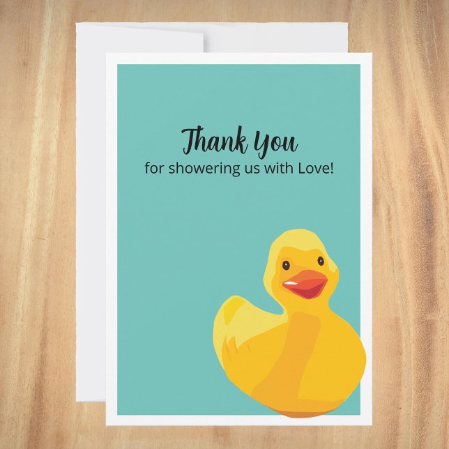 Rubber Duck Baby Shower Thank You Card (Creator Uploaded)