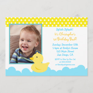 Rubber Duck Birthday Invitations