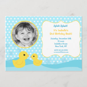 Rubber Duck Birthday Invitations