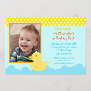 Rubber Duck Birthday Invitations