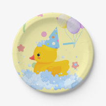 Rubber Duck Birthday with Bubbles and Confetti