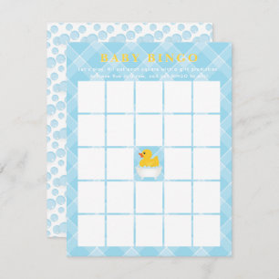 Rubber Duck Blue Baby Boy Bingo Card