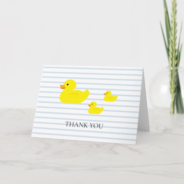 Rubber Duck Blue Stripe Card (Front)