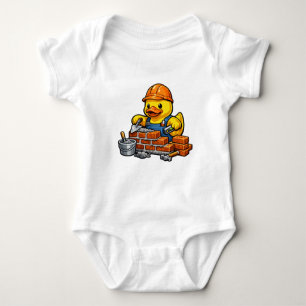 Rubber Duck Bricklayer Baby Bodysuit