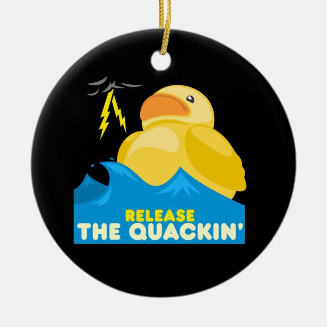 Rubber Duck Ceramic Tree Decoration (Front)