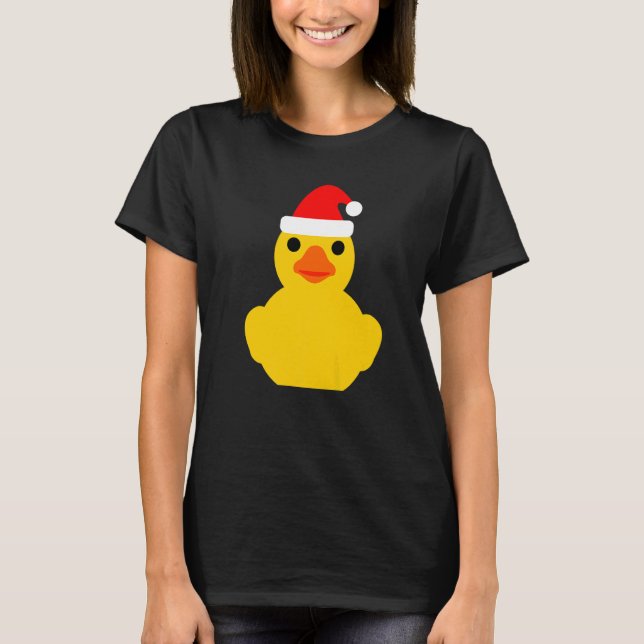 Rubber Duck  Christmas Santa Hat  Rubber Ducky T-Shirt (Front)