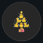 Rubber Duck Christmas Tree Duckie Quack Christmas Classic Round Sticker<br><div class="desc">Rubber Duck Christmas Tree Duckie Quack Christmas</div>