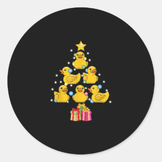 Rubber Duck Christmas Tree Duckie Quack Christmas Classic Round Sticker