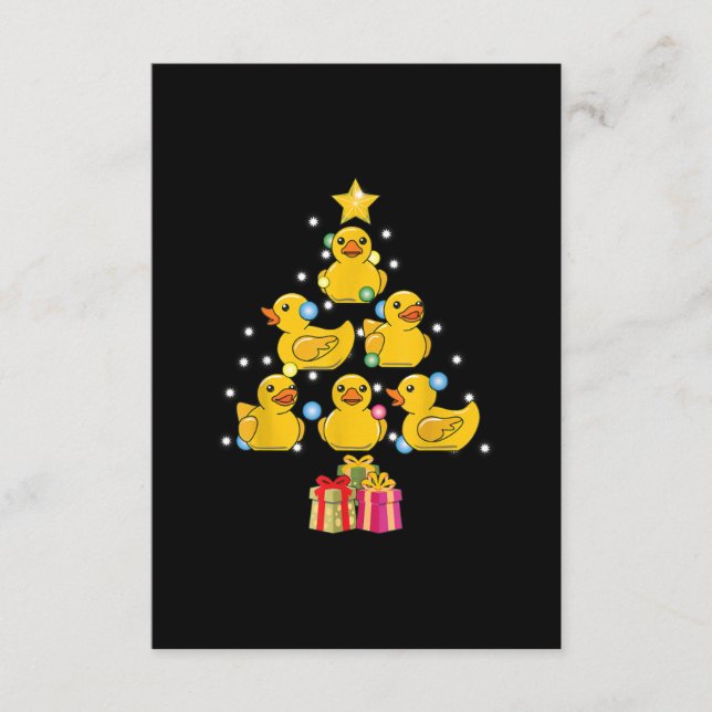 Rubber Duck Christmas Tree Duckie Quack Christmas Enclosure Card (Front)
