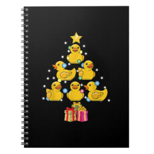 Rubber Duck Christmas Tree Duckie Quack Christmas Notebook