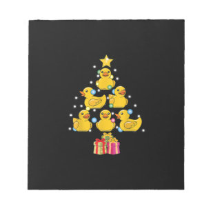 Rubber Duck Christmas Tree Duckie Quack Christmas Notepad