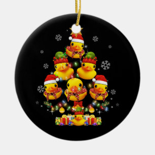 Rubber Duck Christmas Tree Xmas Light Surrounded D Ceramic Tree Decoration