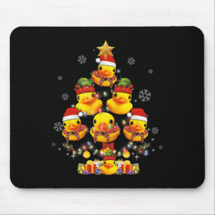 Rubber Duck Christmas Tree Xmas Light Surrounded D Mouse Mat