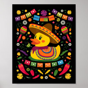 Rubber duck cinco de mayo poster