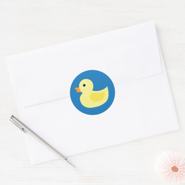 Rubber Duck Classic Round Sticker (Envelope)