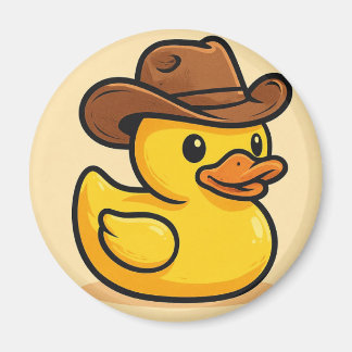 rubber duck cowboy hat magnet