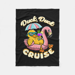Rubber Duck Cruise Crew Cruising Family Vacation M Fleece Blanket