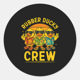 Rubber Duck Cruise Ship Family Hawaiian Island Tro Classic Round Sticker