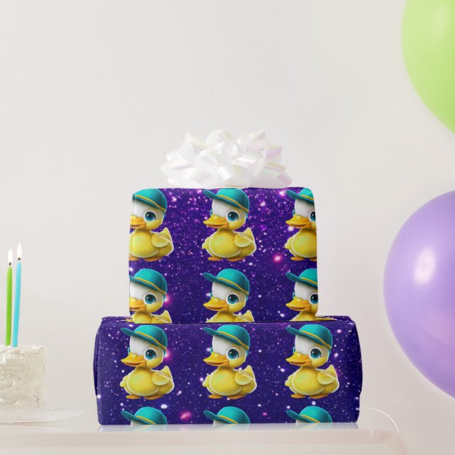 Rubber Duck Cute Charming Themed Inspired  Wrapping Paper (Party Gifts)