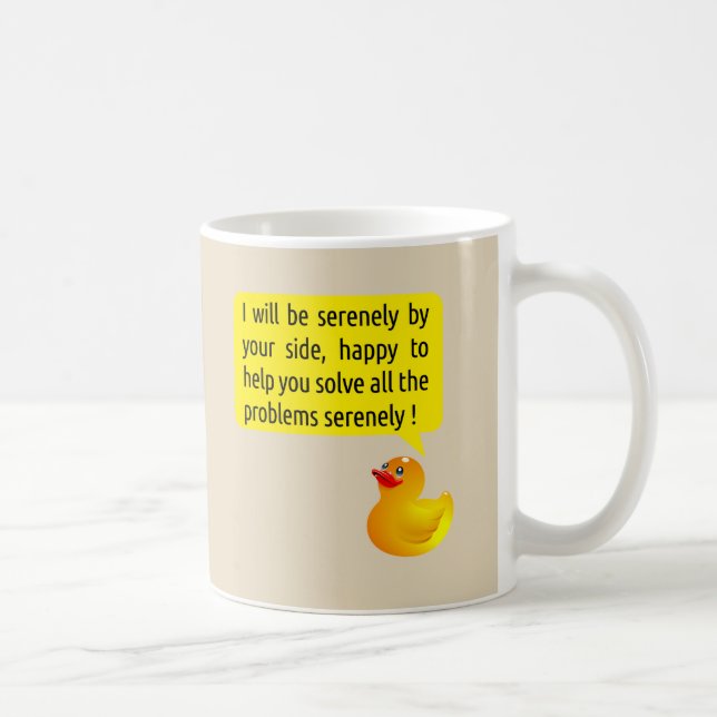 Rubber Duck Debugging Coffee Mug (Right)