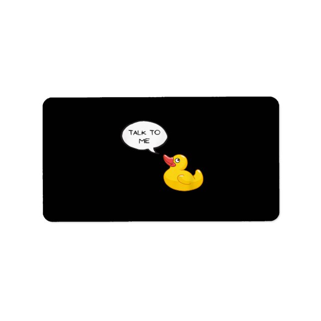 Rubber Duck Debugging Label (Front)