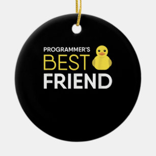 Rubber Duck Debugging Programmers Best Friend Ceramic Tree Decoration